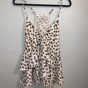 Cheetah print spaghetti strap blouse